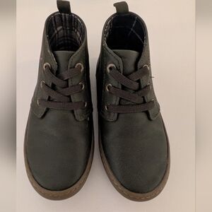 Dark Green Lace-Up Boots Unisex